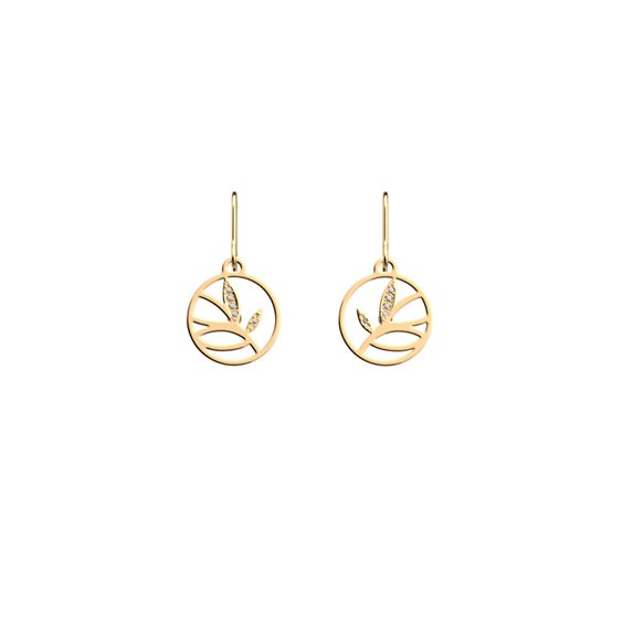 Boucles d'oreilles Les Georgettes Femme Les Précieuses - Arbre de Vie in laiton Cubic Zirconia 1611-508-0TU - 1611-508-0TU